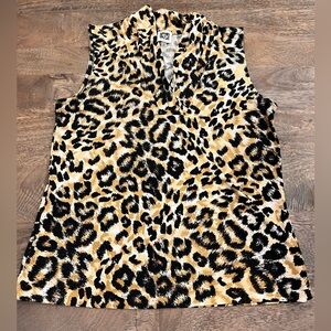 Anne Klein Animal Print Shirt Size XS